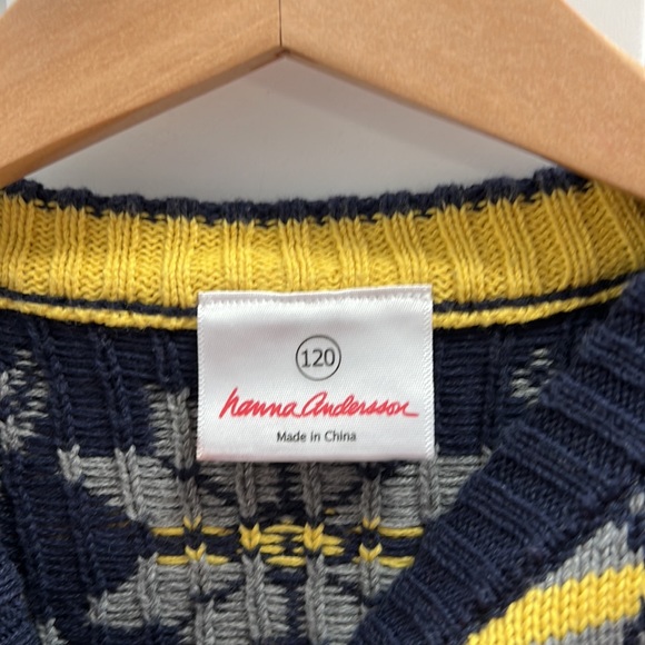 Hanna Andersson Winter Snowflake Print Sweater Boys - Size 120 (US 6/7) - Picture 3 of 7